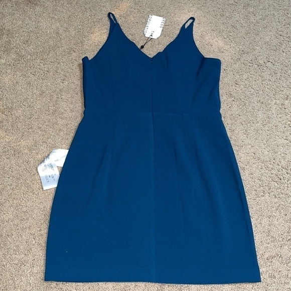 Dress the Population Tatum Bodycon Mini Cocktail Party Dress Peacock Blue XL - Picture 5 of 9